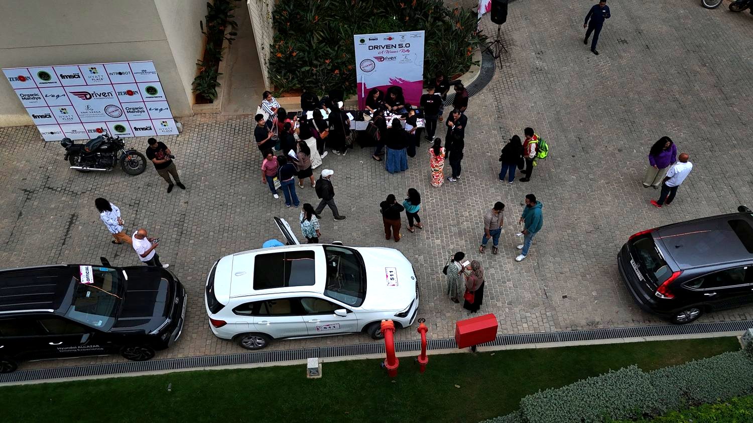 Flag-off from above