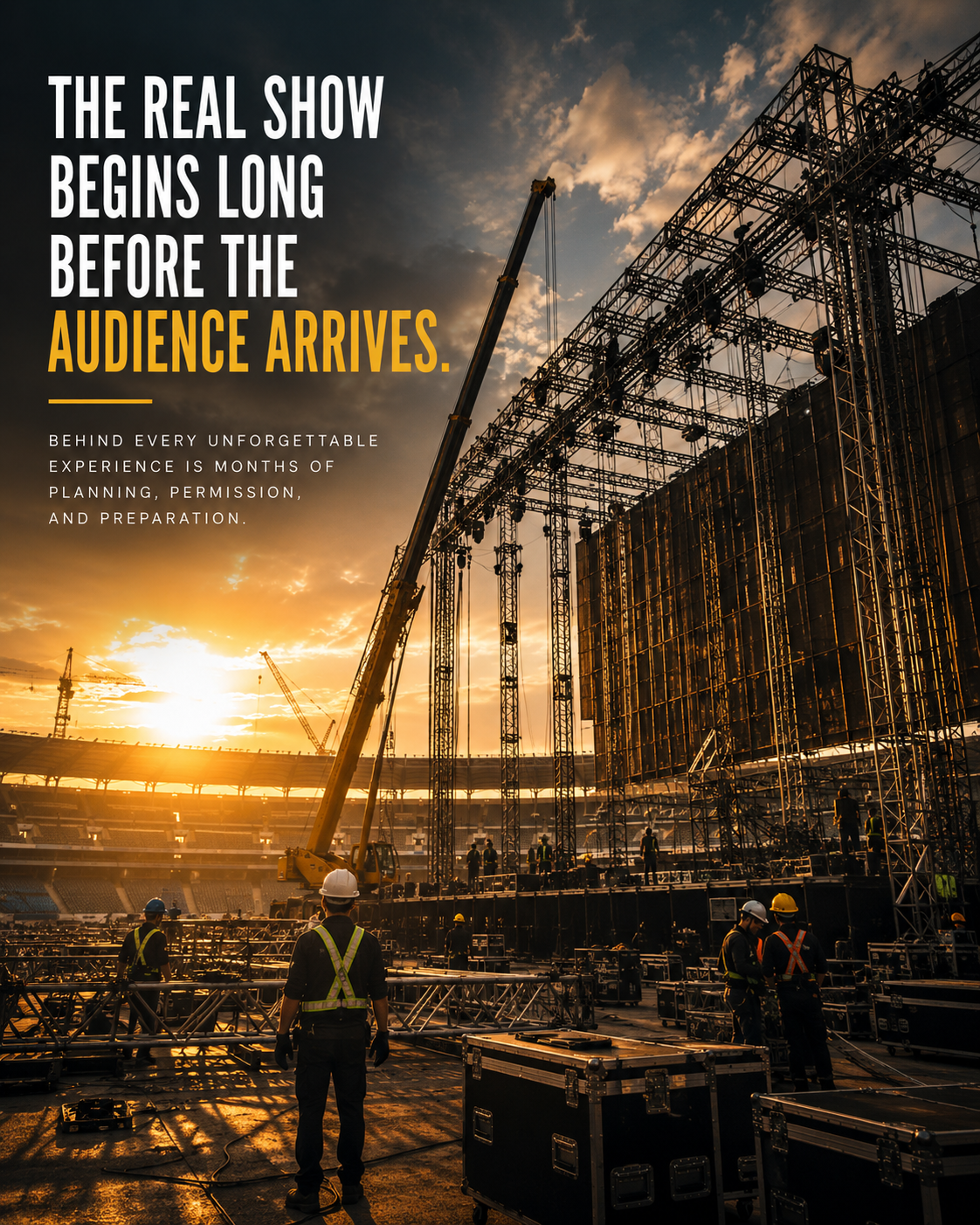 The real show begins long before the audience arrives
